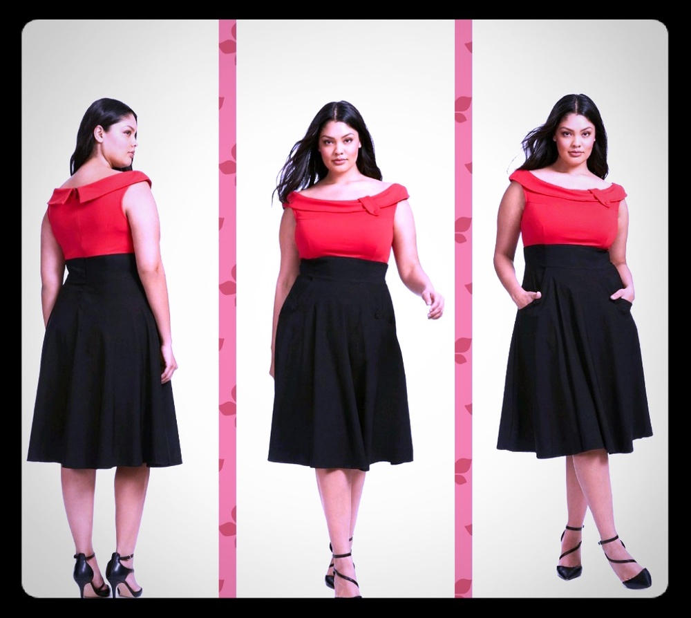 Unique Vintage Tippi Dress Retro look fit & flare
